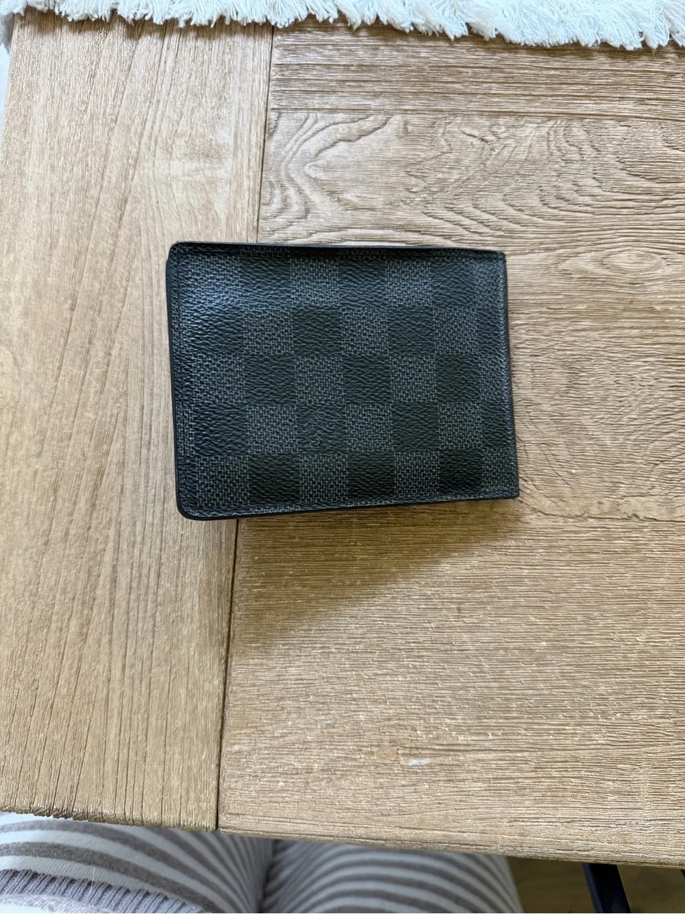 Louis Vuitton Black Damier Graphite Bi-Fold Wallet -slim